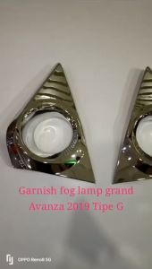 COVER RING FOGLAMP GARNISH FOG LAMP GRAND AVANZA 2019 2020 2021 TIPE G CHROME