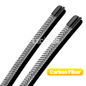 2pcs Front Windshield Windscreen Wiper Blades For Ford Kuga 2008-2012 Carbon Fibre Rubber Brushes Car Accessories 24"+17"