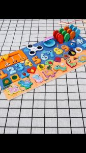 6 in 1 Preschool Learning Puzzle Block - Certified by Germany TUV