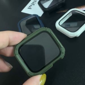 Waterproof Case for Apple Watch ultra 49mm case series 8 7 45mm 41mm 44mm 40mm Screen Protector Cover Straight Edge Bumper compatible smart Watch 4 5 SE 6