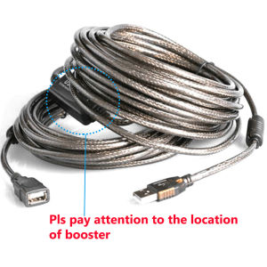 Long USB 2.0 Extension Cable 10M Active USB 2.0 Extender Cable USB 2.0 Male to Female Extension Cord with Booster FE1.1S