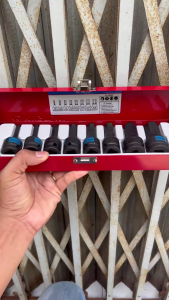 1/2″ Bộ tuýp 8 pcs đen mũi lục giác size H5-H19 4418MP Kingtony