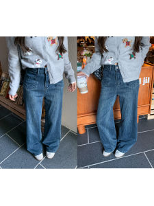 American Retro High Waist Loose Straight Leg Jeans Womens Autumn 2025 New Casual Small Size Hip Covering Slimming Long Jeans