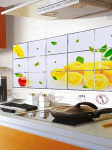 Kitchen Oil-Resistant Self-Adhesive Aluminum Foil Stickers Heat-Resistant Waterproof Cabinet Stove Tile Wall Decals