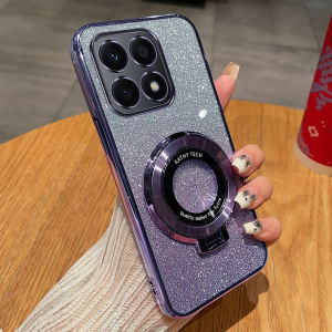 เคสโทรศัพท์ Honor X8A ดีไซน์เรียบง่าย บางเฉียบ สไตล์เรียบง่าย มีขาตั้งแม่เหล็ก ป้องกันการตกหล่น ฝาป้องกันแบบนุ่ม