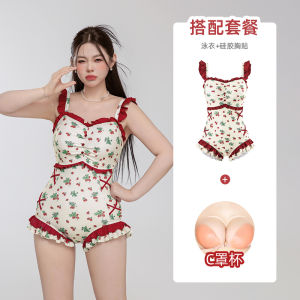 Agliondy plus Size One Piece Swimsuit for Women Hot Spring Soaking Slimming plus Size Girls Meat Concealing 2025 New Style