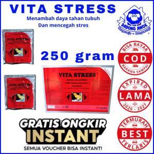 VITASTRESS 250 gram 1 sachet Vitamin Anti Stres Ayam Unggas DOC Bebek Burung vita stres ayam