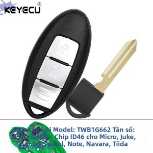Chìa Khóa Điều Khiển Từ Xa Thông Minh Cho Nissan Micra Juke Sentra Patrol Note Navara Tiida - 433.92MHz ID46 Chip Keyecu TWB1G662 CWTWB1U825