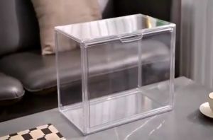 Transparent Storage Box Stackable Toy Storage Dustproof Box Labubu Display Box Acrylic Display Box Kotak Simpan