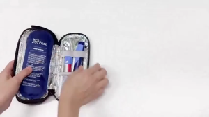 Waterproof Insulin Cooling Bag with 2 Ice Packs Reusable EVA Thermal Insulated Insulin Cooler Case