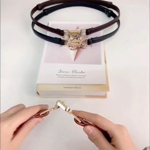 Gesper Kulit Wanita Sabuk Tali Ikat Pinggang Cewek Import ABT12