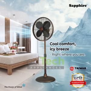 Sapphire | 16” | Retro Classic Stand Fan | SF6776S | Full Metal Body | Aluminum Blade