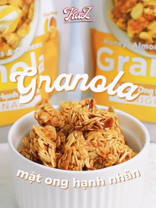 [TÚI 300G] Granola Ngũ Cốc Dinh Dưỡng Tiện Lợi Kaz Hai Vị Độc Đáo Yến Mạch Mix Hạt Nướng Giòn Dạng Cụm