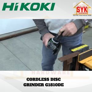 SYK Hikoki G1810DE Cordless Brushless Disc Grinder Solo Machine Battery Power Tools Mesin Grinder Bateri 18V