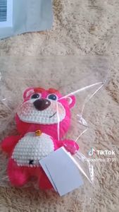 Móc khóa thỏ đeo túi chéo 6cm
