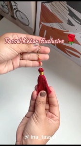 TASSEL AKSEN GOLD KATUN (1 LUSIN 1 WARNA) 5 CM PREMIUM TASSEL RUMBAI JILBAB