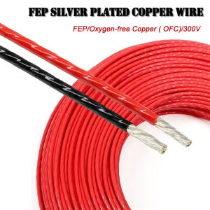 2-10M FEP Silver Plated Electronic Copper Wire Waterproof Cable for HiFi Signal Cable Headphone Automotive Electronic Wiring