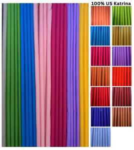 Aqua Blue, Royal Blue & Peach Aesthetic Plain Curtains: 6feet - 7feet Long Indoor Windows Office Bedroom