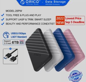 Hộp Đựng Ổ Cứng ORICO Chuyển Đổi HDD Sata Sang USB 3.0 5Gbps 4TB SSD HHD 2.5 inch (25PW1- U3). Hàng chính hãng