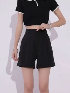 Quần short đùi nữ ống rộng lưng cao chất liệu cao cấp form siêu xinh - S01