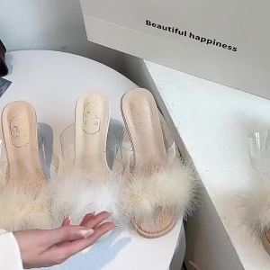 COD  รองเท้าแตะแบบใสสายรัดไซส์ใหญ่รองเท้าส้นสูงกันน้ำแบบแพลตฟอร์มแบบใหม่ใส่ด้านนอกสำหรับฤดูร้อนสำหรับผู้หญิง  CNN