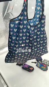 สีสันสดใส กระเป๋าพับได้ ลวดลาย พกพาง่าย ถุงผ้า KK99