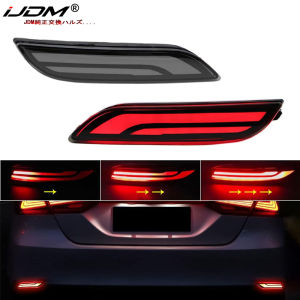 2PCS LED Bumper Reflector Lights For Toyota Camry Tail/Brake Rear Fog Lamps and Dynamic Turn Signal Light 12V 2018-2024