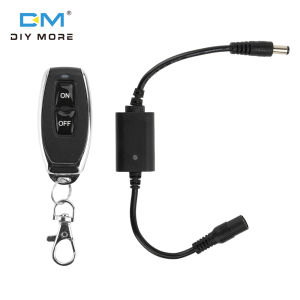 diymore Male Female Micro 433Mhz Wireless RF Remote Switch Remote Control DC 5.5*2.1mm Receiver Remote Control DC 3.7-12V