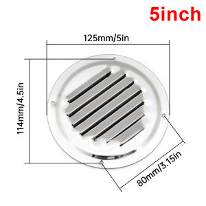 RYSJM | 316 Stainless Steel Marine Ventilation Louver Cover Plate Circular & Square Air Outlet Vent Hardware For Boat Yacht RV Camper