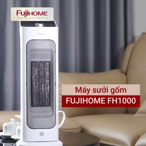 Quạt sưởi gốm để bàn FUJIHOME FH1000 Nhỏ gọn - Làm ấm nhanh - 2 chế độ sưởi - Tiết kiệm điện - Bảo hành toàn quốc
