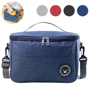 Large-Capacity Hand-Held with Shoulder Strap Insulated Bag Lunch Box Bag Student Thickened Waterproof Lunch Bag