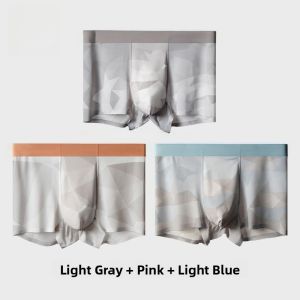 MiiOW | Mens Ice Silk Quick Dry Ultra Thin Boxer Shorts Breathable Comfortable Antibacterial Large Size Seamless Underwear Summer Heat