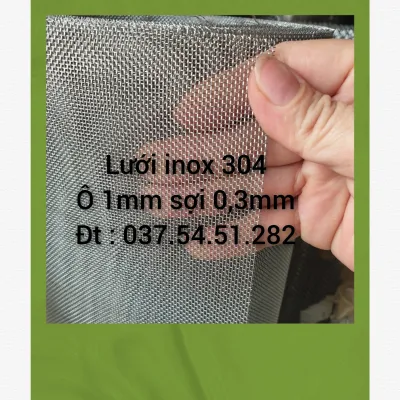 Lưới lọc inox 304 ô lưới 1mm - sợi 03mm