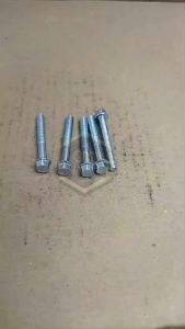 10 BIJI BAUT TOPI KUNCI PAS 8 PANJANG 45CM M6X45 45 CM PUTIH 45MM 45 MM BAUD FLANGE BOLT M6 X 45 BAUT 6X45 6 X 45 PITCH DRAT 1.0 DIAMETER BODY DRAT 6MM SKRUP