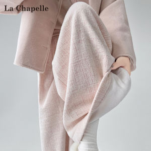 Quần Thể Thao Ống Rộng Màu Hồng La Chapelle Cho Nữ Mùa Thu Đông Quần Ống Đứng Rộng Rãi Cạp Cao Thoải Mái Dài Đến Sàn