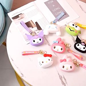 🔥พวงกุญแจ 🔥กระเป๋าสตางค์ กระเป๋าใส่เหรียญ ใส่บัตร หูฟัง กุญแจ พวงกุญแจการ์ตูนน่ารักๆ ใส่เหรียญ ใส่บัตรได้ ลาย Sanrio น่ารัก ขนาดเล็ก พร้อมส่ง🚚