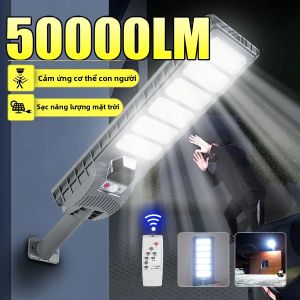 Đèn Năng Lượng Mặt Trời Mạnh Mẽ 600W Ngoài Trời 50000LM Với Cảm Biến Chuyển Động Đèn Năng Lượng Mặt Trời LED Siêu Sáng Để Chiếu Sáng Sân Vườn Đường Phố
