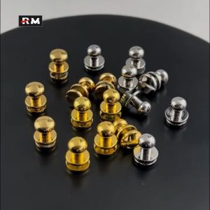 [Đồng Nguyên Chất] Túi Móng Tay Đầu Tròn Khóa Đinh Tán DIY Handmade Da Monk Đầu Núm Vú Giả Móng Tay Hộp Trang Sức Tay Cầm Dây Giày Khóa Thắt Lưng Quần Áo Phụ Kiện Phần Cứng Hành Lý