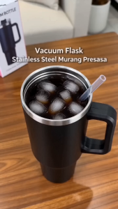 GOODE Vacuum Insulated Tumbler Hot and Cold Coffee Mug Leak Proof With Handle& Straw Stainless Steel Water Bottle