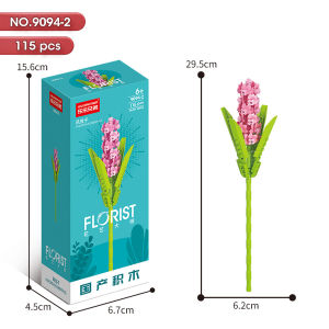 Womens holiday gift flowers potted plant building block toy flowers mini potted plant cute puzzle toy gift box packaging gift