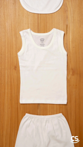 Cotton Stuff - 3-piece Sando (White)