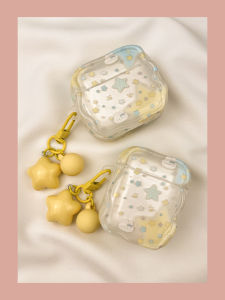 Cute Gradient Star Bunny Airpods4 Case Wireless Bluetooth Apple Earphone Cover Soft TPU Second Generation Third Generation Fourth Generation