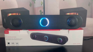 D38 Portable Boomboxes Wireless Bluetooth Speaker – Smart Mood Lighting USB Rechargeable