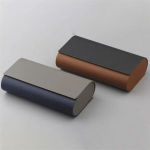 กล่องใส่แว่นตาแบบพับได้ PU หนังมือทำด้วยมือ กล่องใส่แว่นสายตาสำหรับใส่แว่นกันแดดแบบพกพา กล่องใส่แว่นสายตาหลายชุด