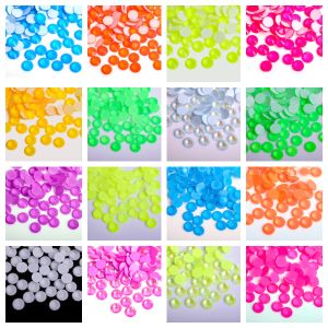 Fluorescence All Colors Neon Hotfix Rhinestones Super Bright Crystal Strass Glass Iron On Rhinestone For Fabric Garment Dress