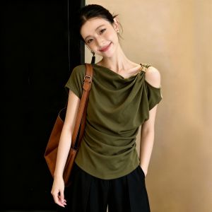 SHUAIYUE | Áo Thun Giảm Cân Kiểu Hàn Quốc Màu Xanh 2026
