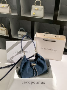 Fashionable Trendy Leather Drawstring Underarm Bag Womens Commuter Single Shoulder Crossbody Bag Luxury Minimalist Design