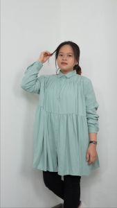 Kemeja Atasan Wanita Lengan Panjang BIG SIZE - Gendhis Blouse - Sweetenia