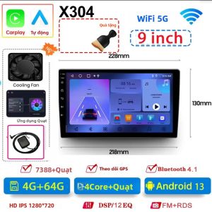 Đầu Android Radio 2 DIN Tích Hợp Carplay Bộ Nhớ 64G Đầu Phát Đa Phương Tiện Cho Toyota Hyundai Nissan Kia Màn Hình Cảm Ứng 7/9/10 Inch Android 13 Hệ Thống Âm Thanh Nổi Tự Động GPS