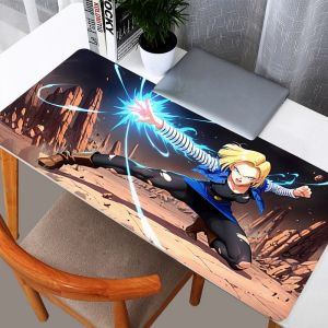 Bandai | DBZ Dragon Ball Android 18 Mouse Pad Gaming Large Dywan Gamer Keyboard Desk Mat Table Carpet Mousepad XXL 900x400 for Computer
